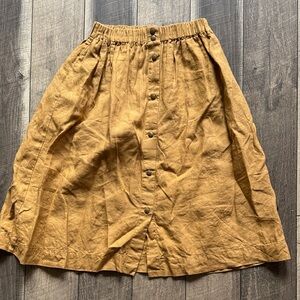 Amber NPL Marseille skirt with brass snaps